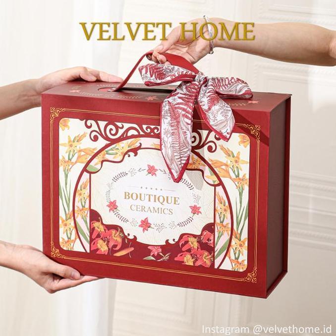 Hampers Piring set Mangkok Lebaran Natal Imlek Tahun Baru Idu Fitri Christmas Chinese New Year Kado 
