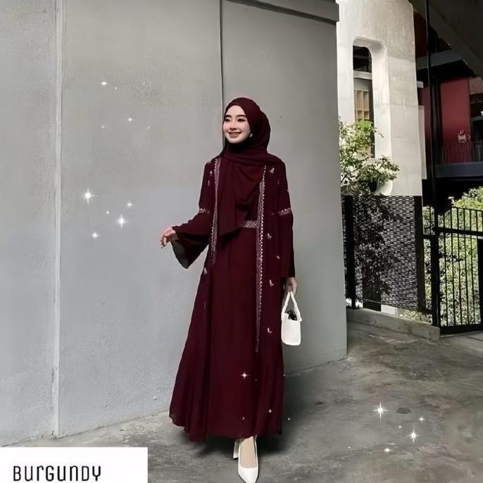 COD Abaya Turki - Gaun Wanita Remaja - Dress Wanita Nafwa Abaya Dress Abaya Turkey Hitam Gamis Syari