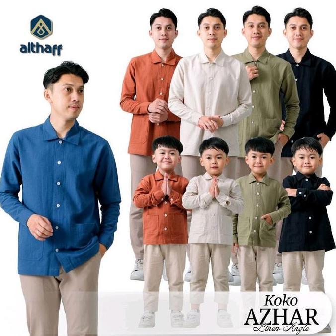 Koko Azhar Althaff Basic koko couple ayah anak lengan panjang