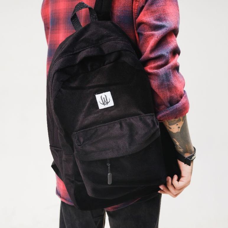 ORIGINAL TAS RANSEL BACKPACK CORDUROY ARMY STADZ PRIA DAN WANITA