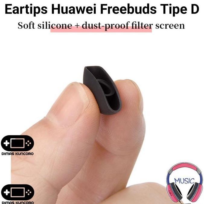 EARTIPS HUAWEI FREEBUDS TIPE D SILICONE SILICON EARTIP REPLACEMENT PENGGANTI HUAWEI FREEBUDS 6I 5I 4