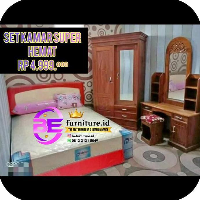 Terlaris Paket Hemat Springbed / Lemari / Meja Rias Kayu Jati / Hantaran