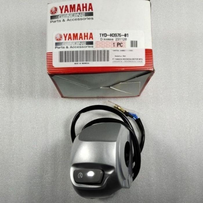 Original Yamaha Holder Saklar Switch Handle Tombol Fino Injeksi Fino Fi 115 Silver Kanan Kiri 1Yd Sa
