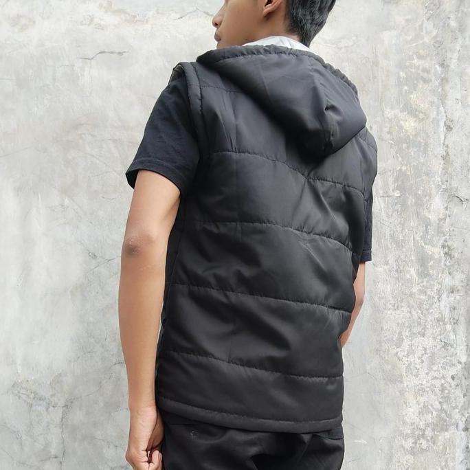 Jaket Rompi Motor Anti Angin Pelindung Dada Pria Wanita Kasual Korean Style Bahan Parasut Dacron Sak