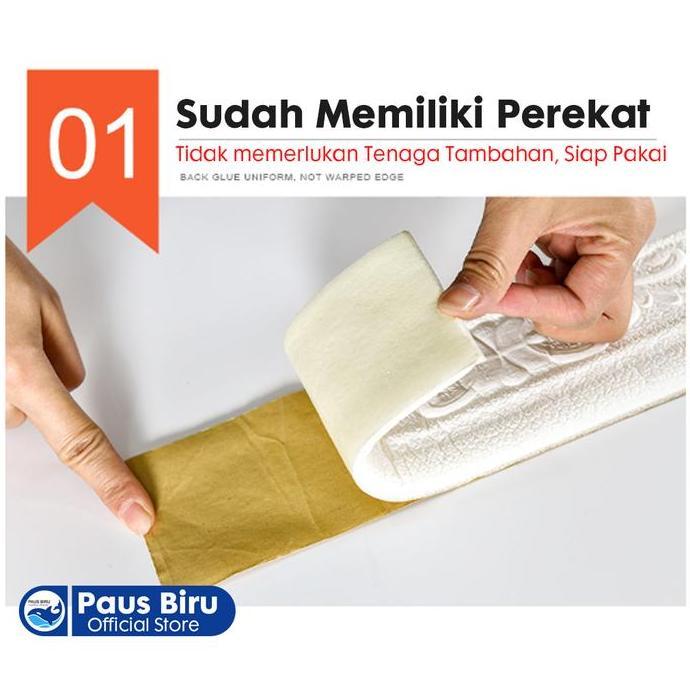 List Dinding 3D Foam Wallpaper 2.3 Meter Wall Border List Motif