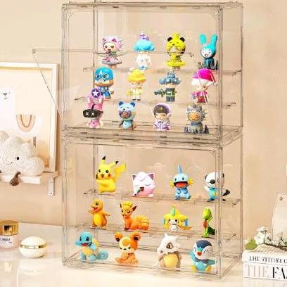 VIRALL KOTAK AKRILIK TEMPAT DISPLAY / BOX TEMPAT PAJANGAN BONEKA / KOTAK AKRILIK SERBAGUNA ''