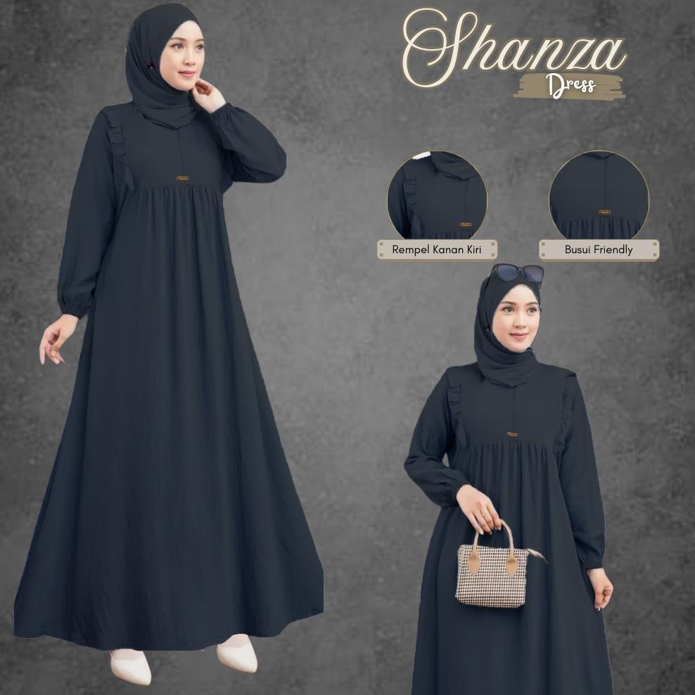 GARANSI Gamis Shanza Rempel Dada Crinkle Airflow Premium Jumbo Ld 120 2026