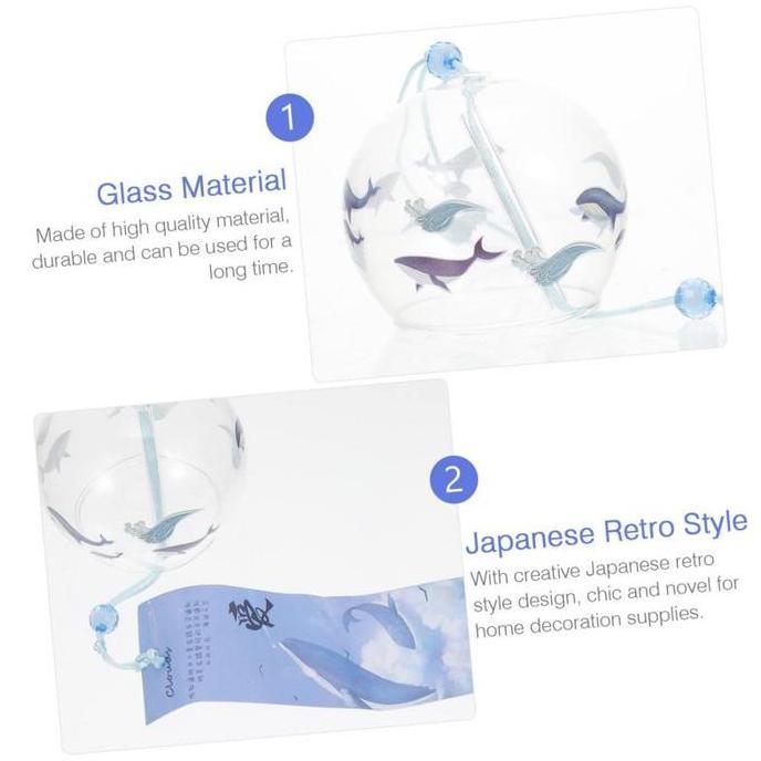 Lonceng Angin Kaca Wind Bells Hiasan Untuk Hadiah Lonceng Angin Kaca Gantung Angin