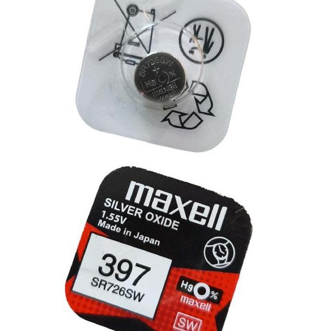 batre baterai jam tangan original maxell 397 SR726SW kemasan box murah