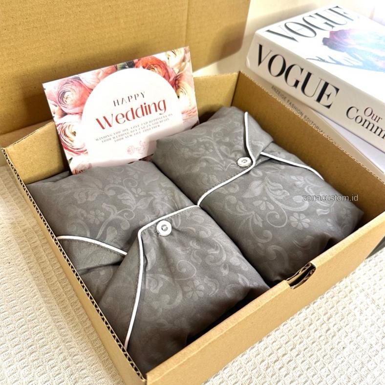 TERBARU Hampers Wedding Piyama Couple Set | Kado Pernikahan Anniversary Pasangan Hadiah Valentine Se