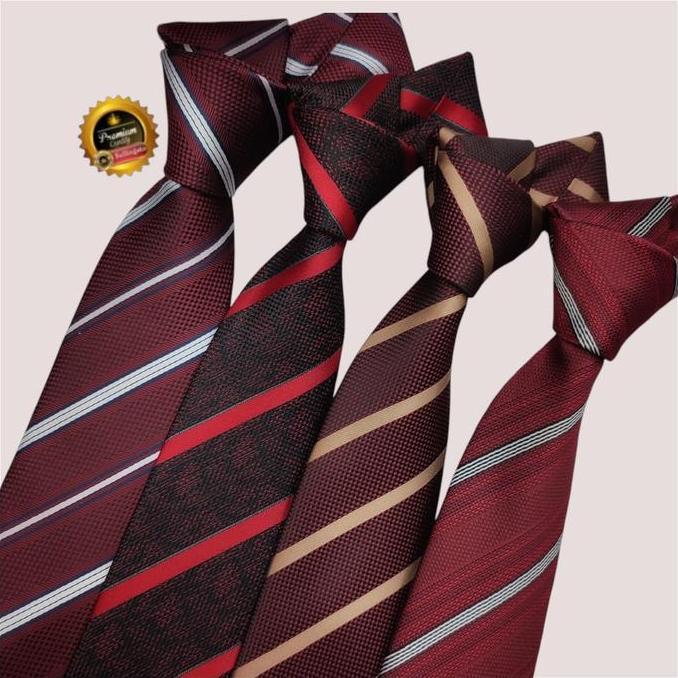 dasi pria maroon motif dasi kantor pria dasi panjang pria  maroon Best Seller