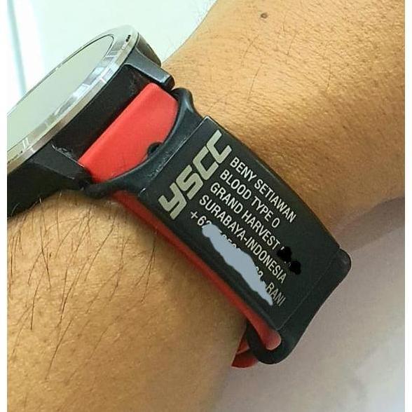 Plat Rosegold Data Identitas Di Jam Tangan- Jam Identitas murah