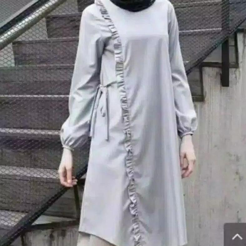 Promo Tunik Rempel - Tunic Tunik Polos - Baju Atasan Wanita Kekinian - Baju Remaja Muslim
