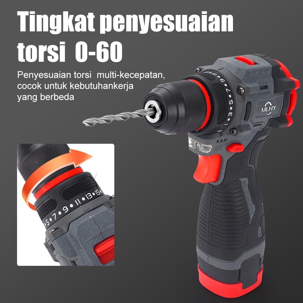 DISKON MLHY 102PCS TOOLKIT BOR LISTRIK ALAT PERTUKANGAN SET BOR LISTRIK BRUSHLESS PALU HANDTOOL BOX 