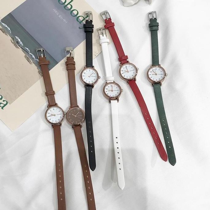 DR325 - Kooley Jam Tangan Mini Ulzzang Korea QUARTZ Casual Simple Chic Slim Vintage Watches