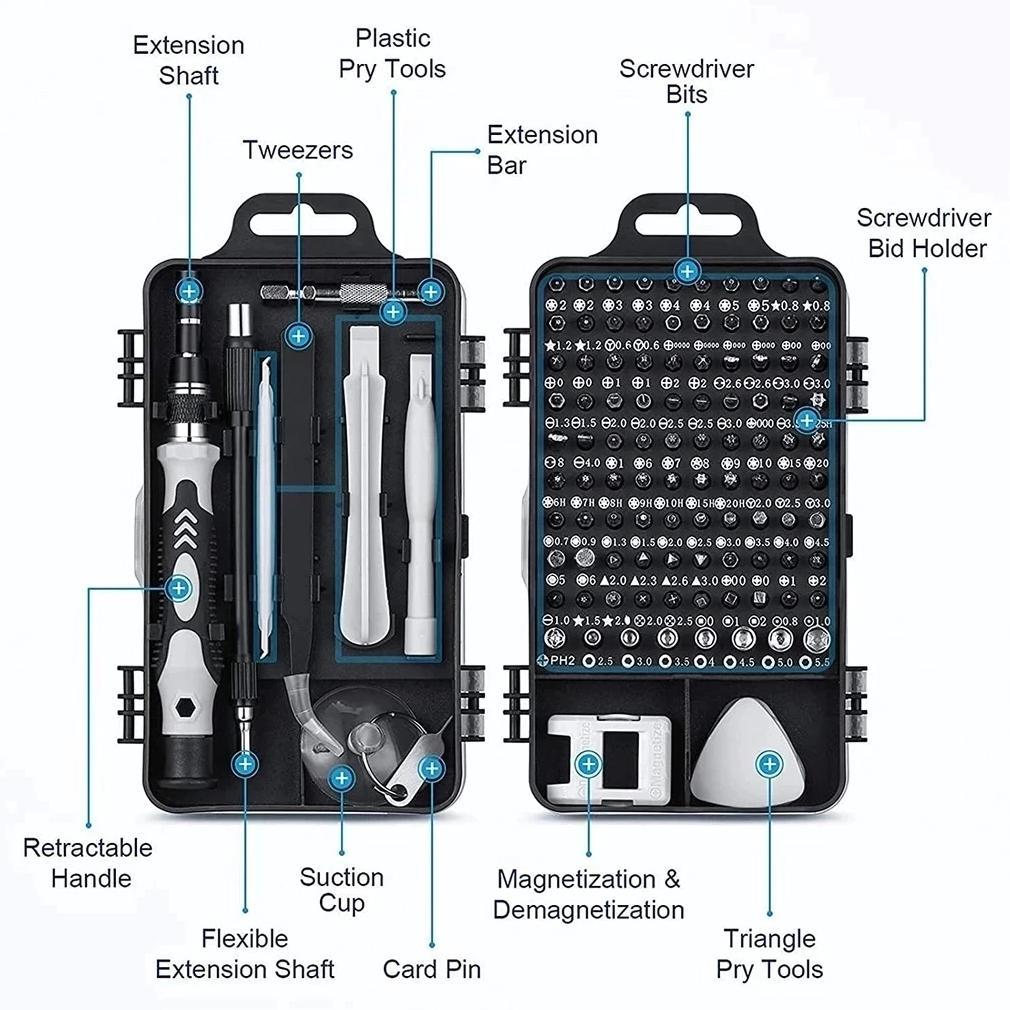 FREE ONGKIR REAIM  OBENG 115PCS OBENG HP FULL SET OBENG SET LENGKAP 115 IN 1 OBENG MULTIFUNGSI