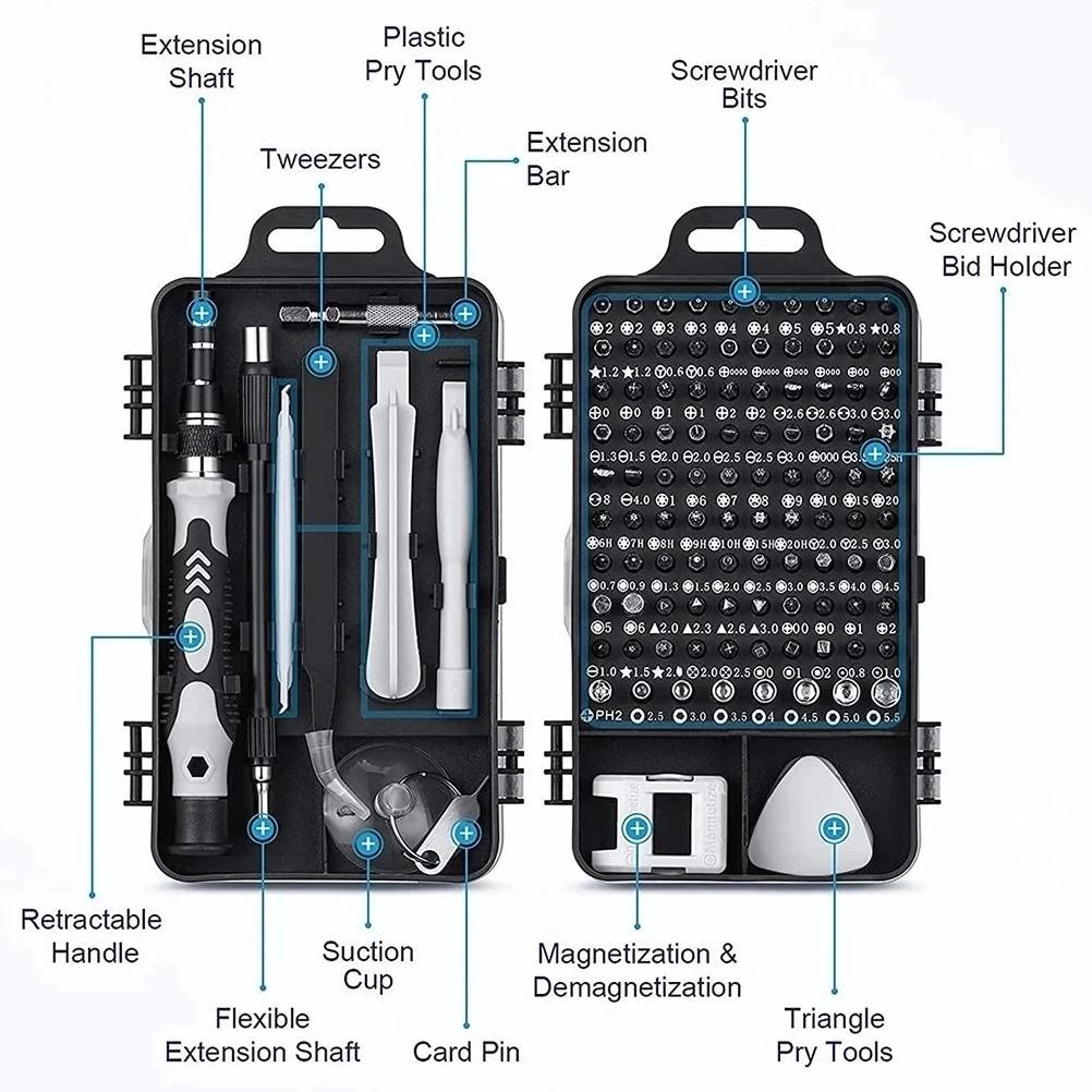 FREE ONGKIR REAIM  OBENG 115PCS OBENG HP FULL SET OBENG SET LENGKAP 115 IN 1 OBENG MULTIFUNGSI
