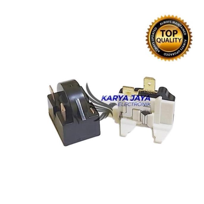 Ready Relay Ptc 2 Pin Kanan Kulkas L/G 1 Pintu Relay Ptc + Overload Kulkas Model Kulkas 1 Pintu Rela