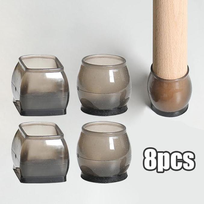 BOWATA 8pcs Alas Kaki Meja Silicon Pelindung Kaki Meja Premium Alas Pelindung Kaki Meja Kursi Bulat 