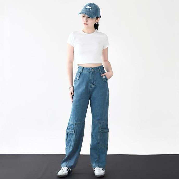 DN44 - 242 JEANS | Celana Panjang Highwaist Wanita Jeans Wanita Polos Ripped Jeans Highwaist Skinny 