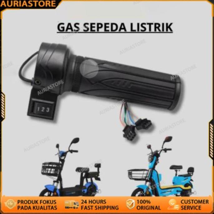 ROKAROKEON Universal Handle Gas Sepeda Listrik 3 Speed / Sensor Handle Gas Sepeda Listrik / Accesori