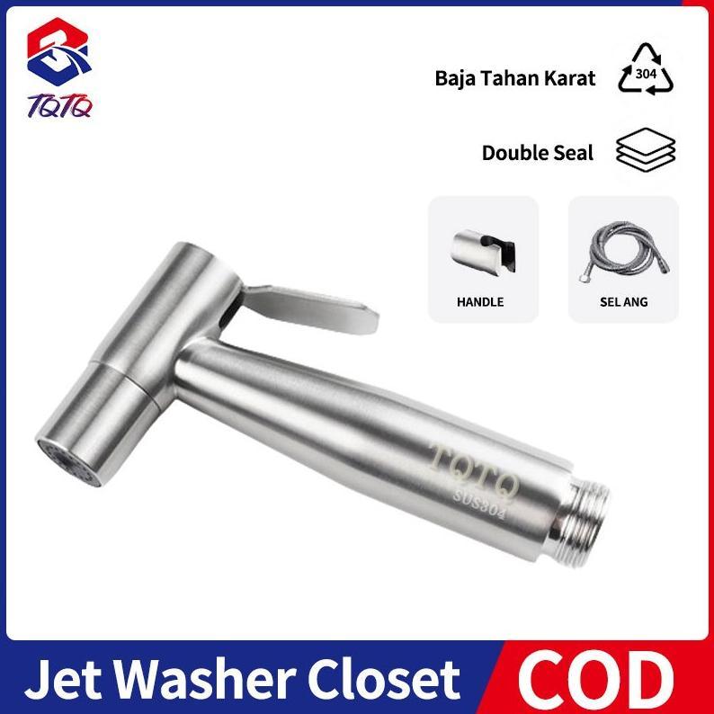TQTQ 304 Kepala Jet Shower Kloset Jet Shower Kamar Mandi Semprotan Toilet Duduk Jet Wasser Kloset