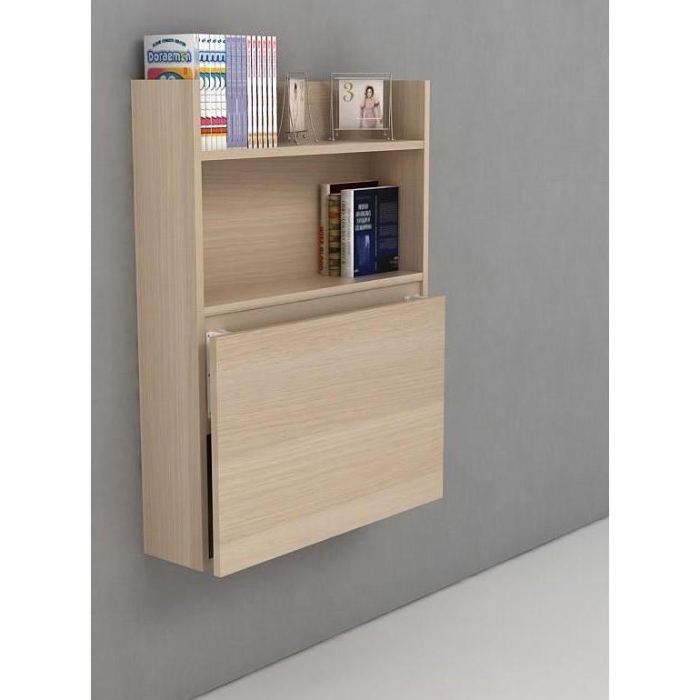 Meja tulis kerja belajar gantung dinding lipat rak buku LUAR BANDUNG