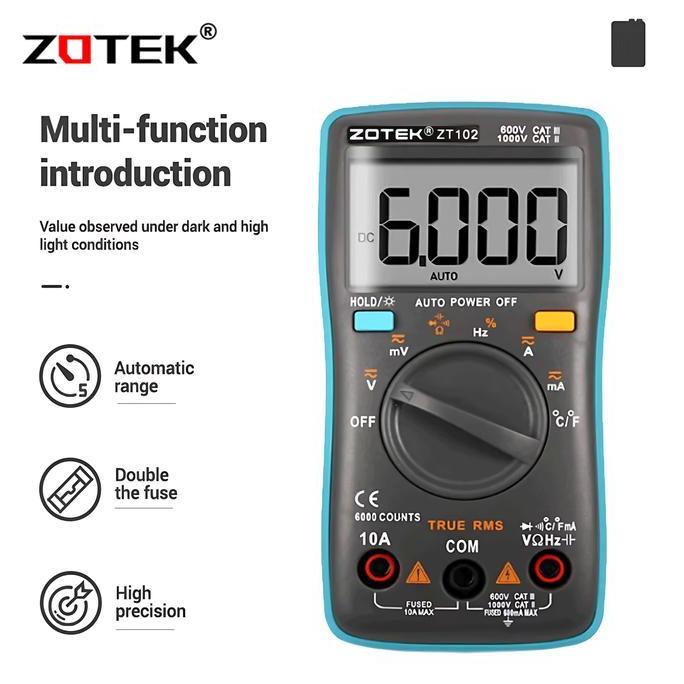 AVOMETER DIGITAL ZOTEK ZT102 / MULTITESTER DIGITAL ZT102 ORIGINAL