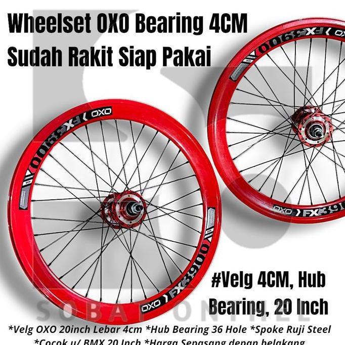 Wheelset OXO Warna 4CM FX3900 Bearing Siap Pakai ZER