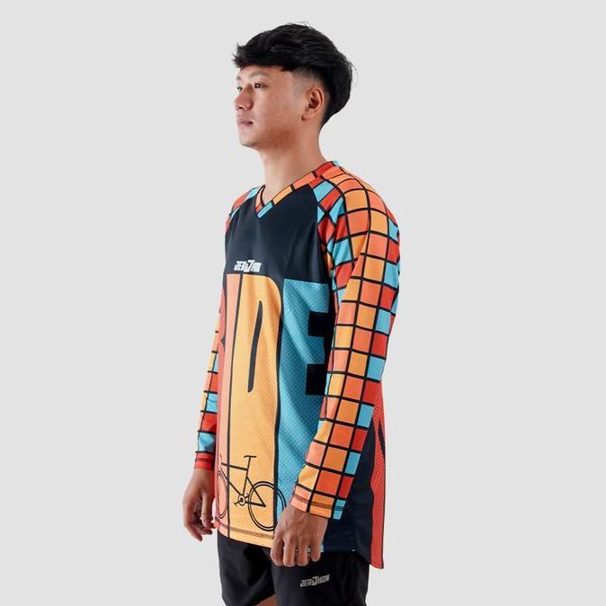 Jersey Sepeda Jersey Gowes Kaos Sepeda Pria Lovagol