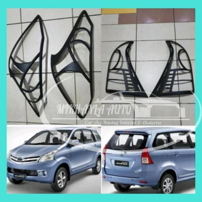 Garnish Lampu Depan Belakang All New Avanza Xenia 2012-2014 Hitam Dof Asli