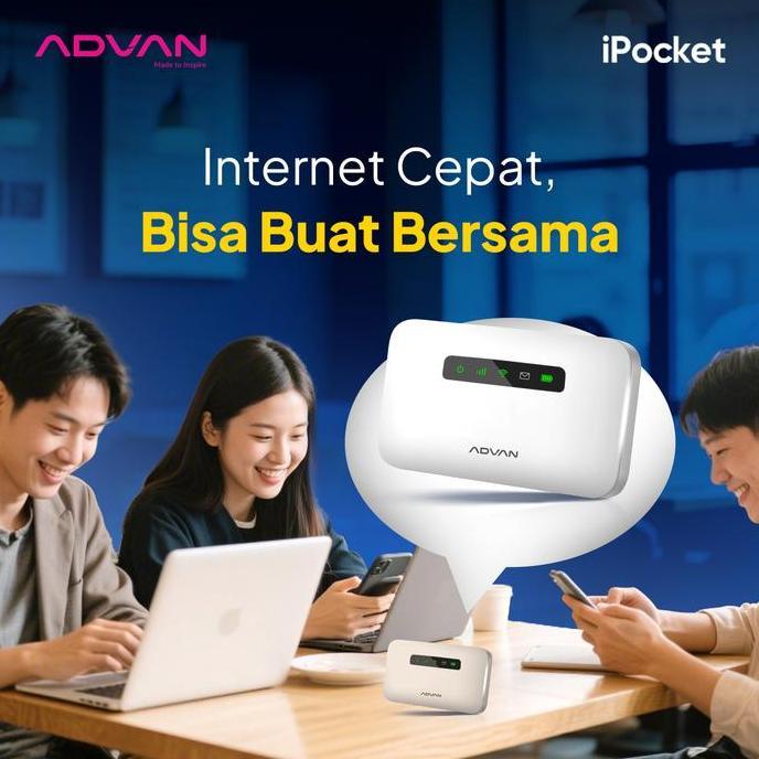 Advan Ipocket Mifi Mf01 Unlock All Operator Portable Modem Router Wifi Wireless 4G Lte 2500Mah Kuali