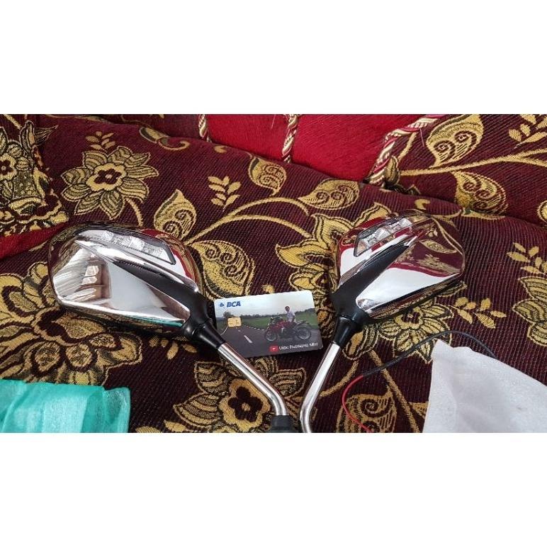 TERBARU KACA SPION LAMPU SEIN LED FULL CHROME ELEGAN ORIGINAL HONDA VARIO 110/125/150/160 BEAT GENIO