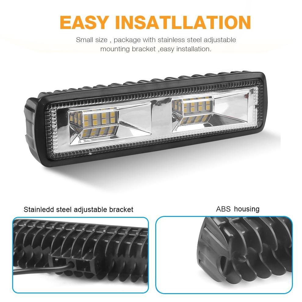 BIG SALE 1PC LAMPU TEMBAK SOROT 12 MATA 50 WATT 6000K 12-24V ANTI PANAS LAMPU SOROT FOGLAMP MOTOR MO