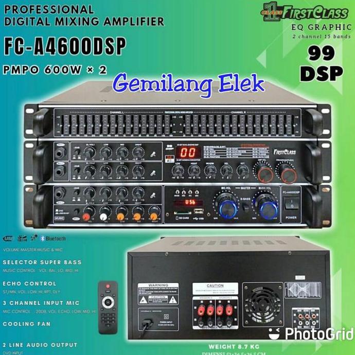 Amplifier Mixer Firstclass Fc A4600Dsp Digital Effect Vocal 99 Dsp Diskon