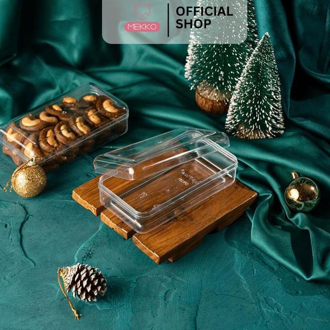 TopPlus [ISI 24PCS] Toples Premium Kue Kering Segi Panjang 250gr - Toples Kue Putri Salju/Kastengel/