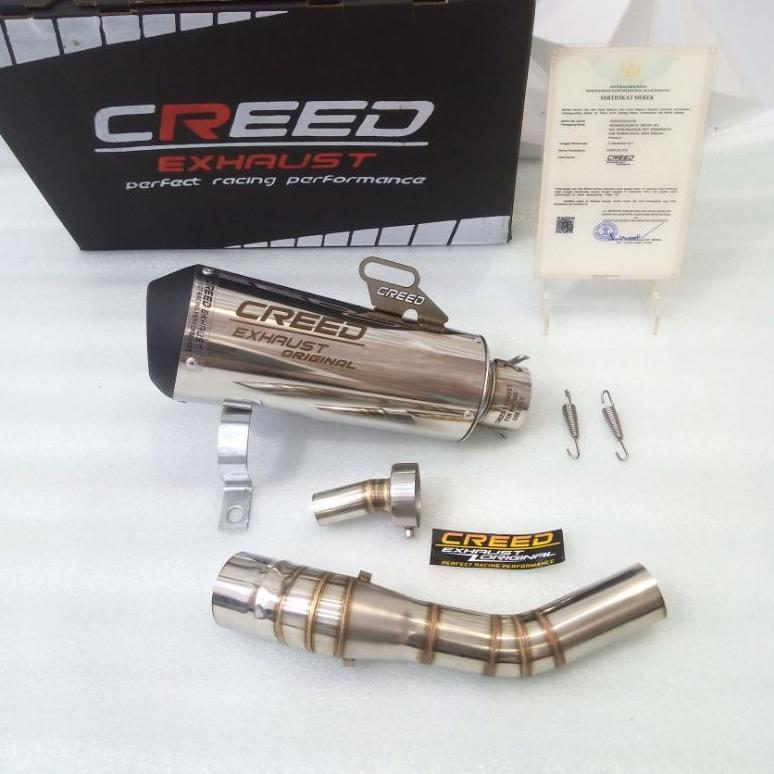 hot deals creed exhaust original knalpot racing + pipa slip on tersedia untuk motor cbr 150r facelif