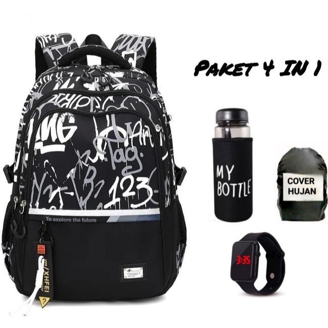 ORIGINAL TAS SEKOLAH PRIA WANITA SD DAN SMP - TAS RANSEL LAKI LAKI MOTIF KEREN KARAKTER MONKEY D LUF