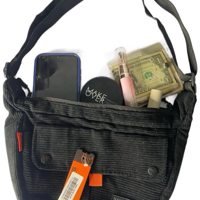 TAS PRIA CORDUROY SLINGBAG DEWASA CORDUROY TAS FHASION PRIA CORDUROY PREMIUM QUALITY TERKEREN SALEMP