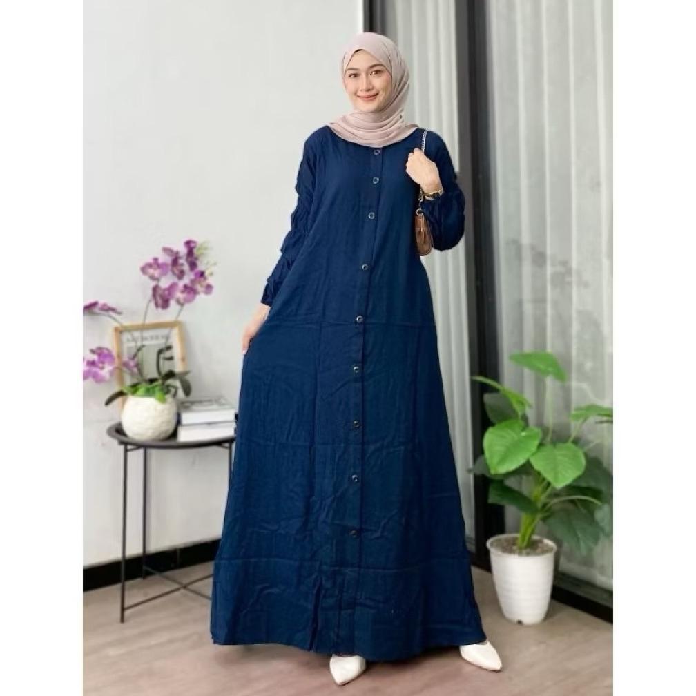Grosir Gamis Wanita Polos  Full Kancing Twill Ori Premium Best Seller Twill Ori | Gamis Twill Ori | 