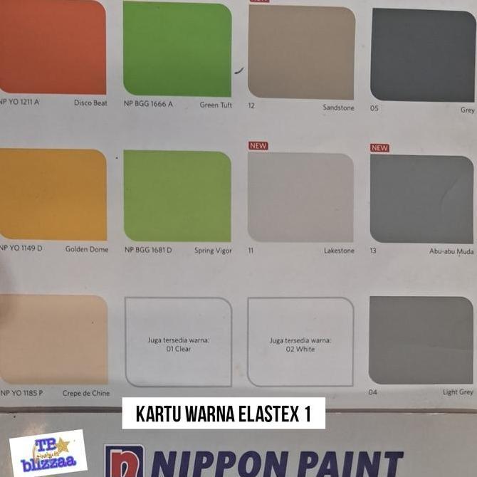 Jassminaa - Elastex 4 Kg Waterproof 3 In 1 Nippon Paint Elastex 4Kg Abu2 Putih Elastex Warna 4 Kg Ga