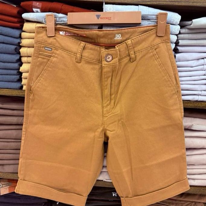 CELANA PENDEK MERK WATCHOUT ORIGINAL REGULER WARNA MUSTARD
