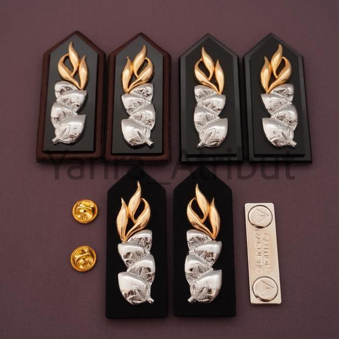 Pin Kerah Monogram Polri Pdh Pdu Premium Elegan Emas Padi kapas Termurah