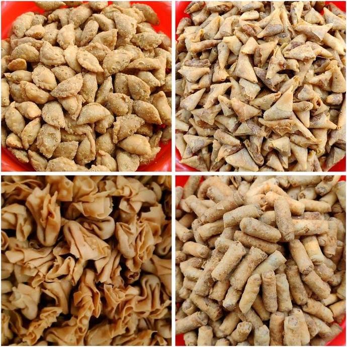 {PAKET TEBUS MURAH FULL ABON} 1kg - Samosa Udang Keju / Sumpia Abon Udang / Pangsit Abon Ayam / Past