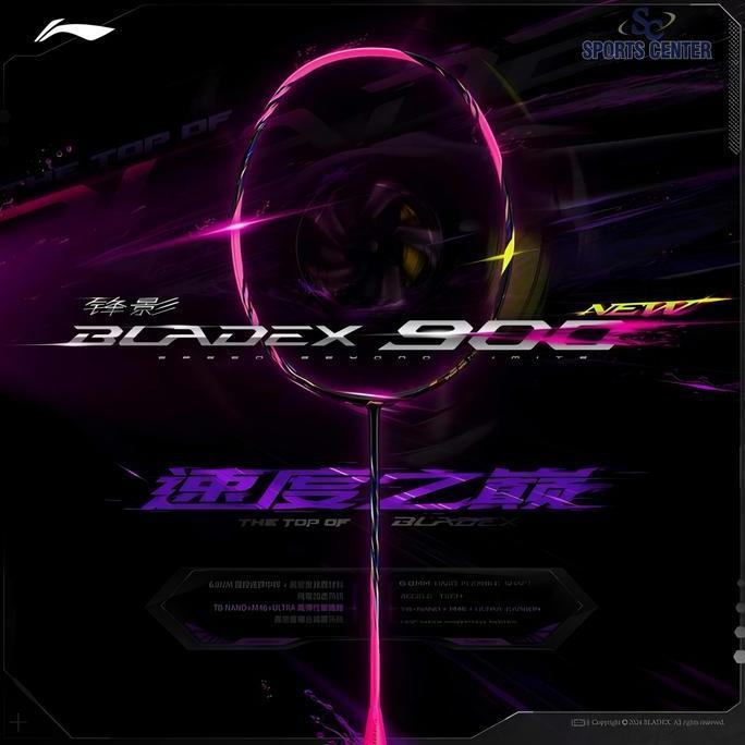New Raket Badminton Lining Bladex 900 Frontier Shadow Raspberry