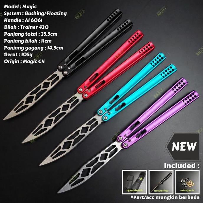 Balisong Butterfly Knife Magic 6061