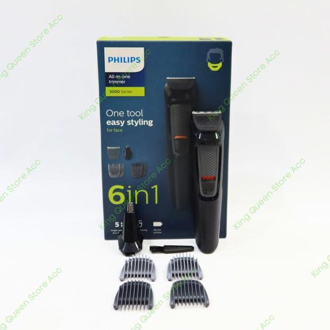 Philips Multigroom Series 3000 MG3710 Alat Cukur & Trimmer All-in-One Hitam