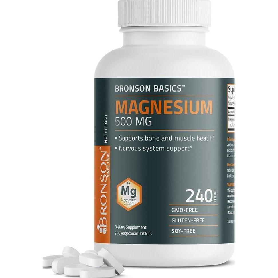 Bronson Magnesium 500 MG 240 Vegetarian Tablets