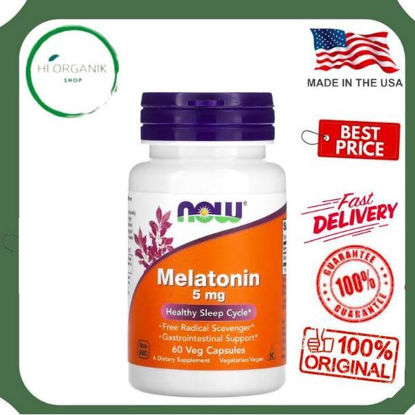 Now Foods Melatonin 5 mg 60 Veg Capsules