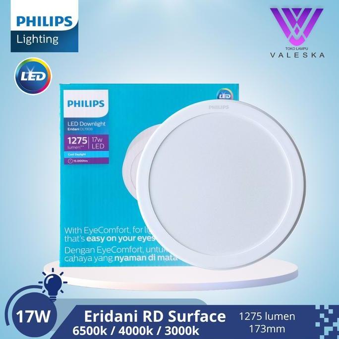 Philips Downlight Eridani RD Surface Lampu Plafon Tempel 17W 17Watt